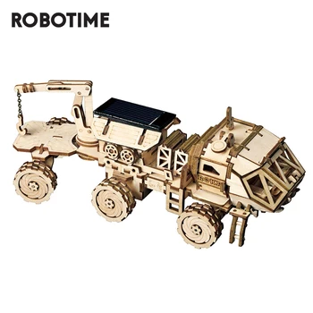 

Robotime ROKR DIY Movable Solar Energy Toys 3D Wooden Puzzle Assembly Model Building Kits Toys For Children Adult LS504