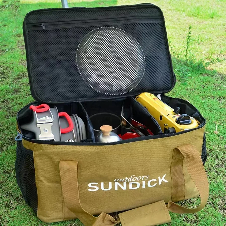 

Portable Outdoor Picnic Bag Handheld Waterproof Leakproof Camping Picnic BBQ Travel Beach Partition Net Large Cutlery Bag