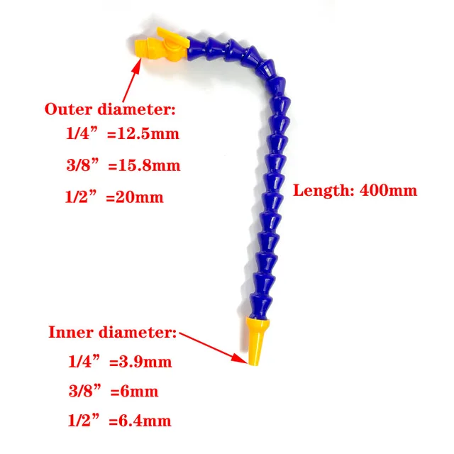 CoolRun Stainless Steel Ball Coolant Hose Nozzles For CNC Lathes