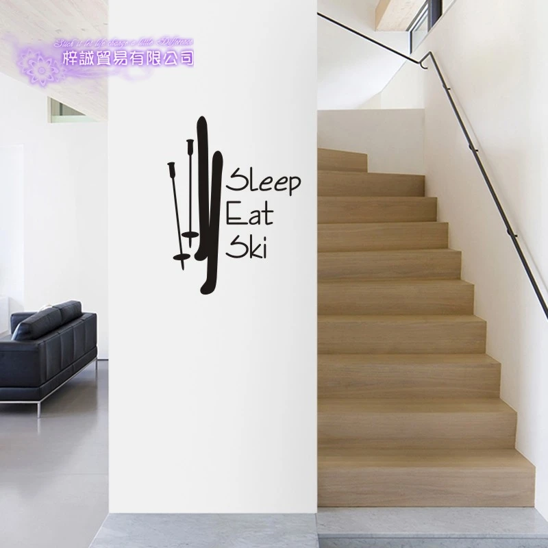 DCTAL Ski Car Sticker Snowboarding Decal Skiing Skating Posters Board Vinyl Wall Decals Pegatina Decor Mural Ski Sticker