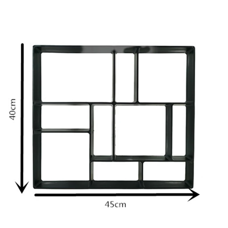 DIY Garden Building Decoration Plastic Path Maker Manually Paving Mold Cement Brick Concrete Garden Stone Road Paving Mould