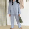 Cotton Linen Sleepwear Set Sweet Cute Cherry Print Pajamas Vintage Kawaii Notched Pocket Home Suit Shirt+Trousers Button S890 ► Photo 3/6