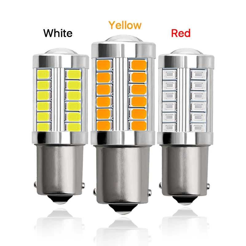 2 x 1156 7506 P21W LED Bulbs BA15S Yellow Front Rear Turn Signal Ligh Z8J2