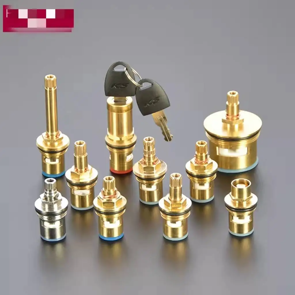 Faucet copper valve core hot and cold water quick opening triangle valve washing machine switch ceramic core copper head r