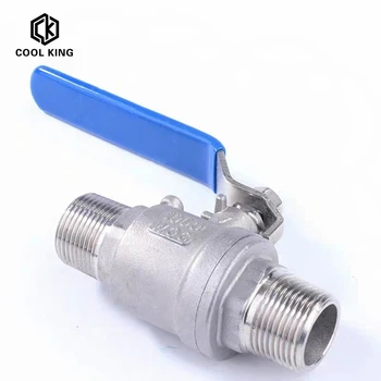 

1/4“ 3/8” 1/2" 3/4“ 1” 1-1/4” BSP Male to Male Straight Two-pieces Full Ports SS304 Stainless Steel Ball Valve