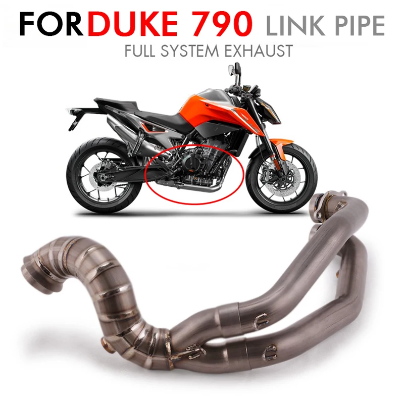 Duke790 полная система мото rcycle выхлопная труба escape moto титановый сплав Передняя Соединительная труба для DUKE 790 выхлопная труба