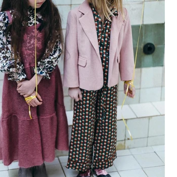 

2020 Autumn Parent-Child Outfit Blazer Coat Long Sleeve Fashion Mother And Daughter Coat Child Women's Pink Blzaer Clothes