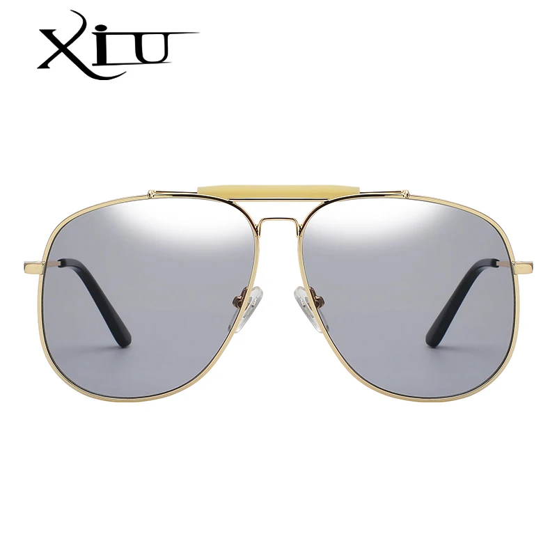 XIU солнцезащитные очки больших размеров мужские и женские брендовые дизайнерские очки Модные Ретро Винтажные Солнцезащитные очки для пилота стиль высокого качества UV400