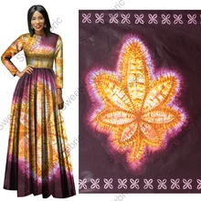 Хлопок ткани африканская Датская восковая одежда Высококачественная Анкара фиолетовый печать Гана голландская настоящий для вечерние платья 6 ярдов