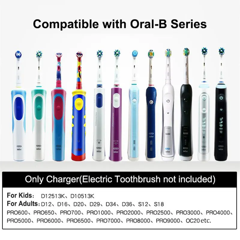 Electric Toothbrush Charger for Oral B Electric Tooth brush Inductive Charging Base EU Plug Replacement Charger 100-240v Electric Toothbrush Charger for Oral B Electric Tooth brush Inductive Charging Base EU Plug Replacement Charger 100-240v