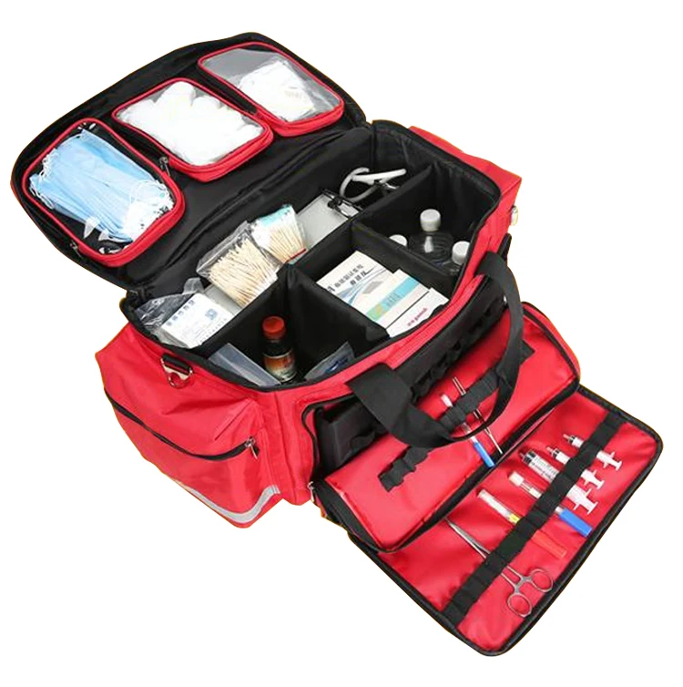 Outdoor First Aid Medical Bag Isolation Multi-pocket Large Storage Portable Cross Emergency Medical Bag Sports Travel Nylon Bag (9)