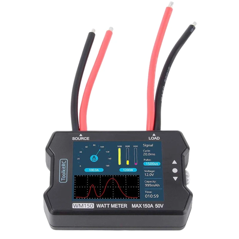 ToolkitRC WM150 Ватт метр 150A 50 в измеритель мощности мотора высокая точность PPM тестер выхода сигнала