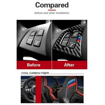 

Pro Steering Wheel Button Trim Decor Spare DIY Carbon Fiber Set 1 Pair