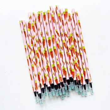 

5pcs/lot Cute Carrot Needle Tip Gel Pen Refill Replacement for Gel Pens 0.5mm Black Ink Stationery School Office Supply