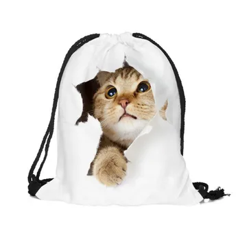 

Drawstring Bag 3D Printing Backpack Travel Bag Storage Drawstring Backpack