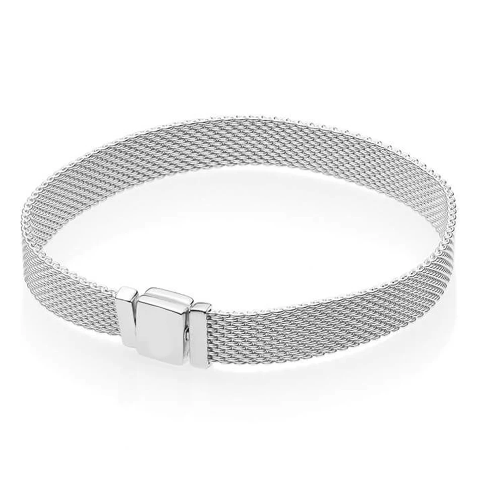 

Authentic 925 Sterling Silver Reflexions Bangle Bracelets For Women fit Lady Bead Charm Pendant DIY Jewelry Making