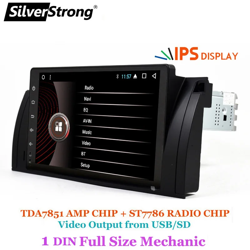 Discount SilverStrong Android9inch Car 1DIN GPS Radio For BMW E39 E53 X5 Map Navi X5 GPS Series dvd player receiver navigation 2