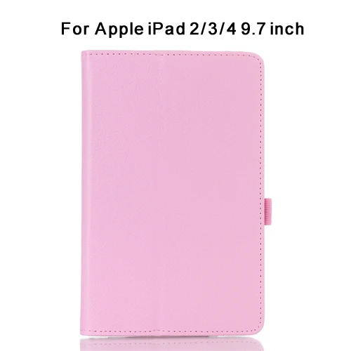 For iPad 234-pink Стенд кожаный чехол для iPad Air 1 4 3 2/iPad Air 1 2 3 /i Pad 9,7/Pro 10,5 раза смарт кожаный чехол из ПУ кожи для iPad1 A1337 A1395 чехол - Цвет: For iPad 234-pink
