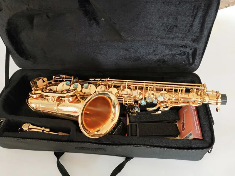 

2023New Alto saxophone E flat musical instruments Electrophoresis Gold played super professional grade free shipping