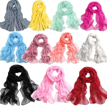 

Girls Women Long Soft Thin Wrap Lady Shawl Chiffon Scarf Beach Scarves Foulard neck bandana Scarf Female Shawl Men Scarf бандана