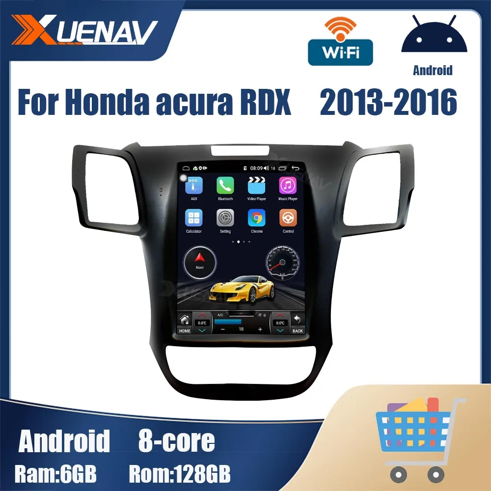 

Автомобильный радиоприемник на Android, 6 + 128 ГБ, 8 ядер, для Honda Acura RDX 2013-2016, GPS-навигация, автомобильные аксессуары, навигация, GPS Plug & Play, 4G, Wi-Fi