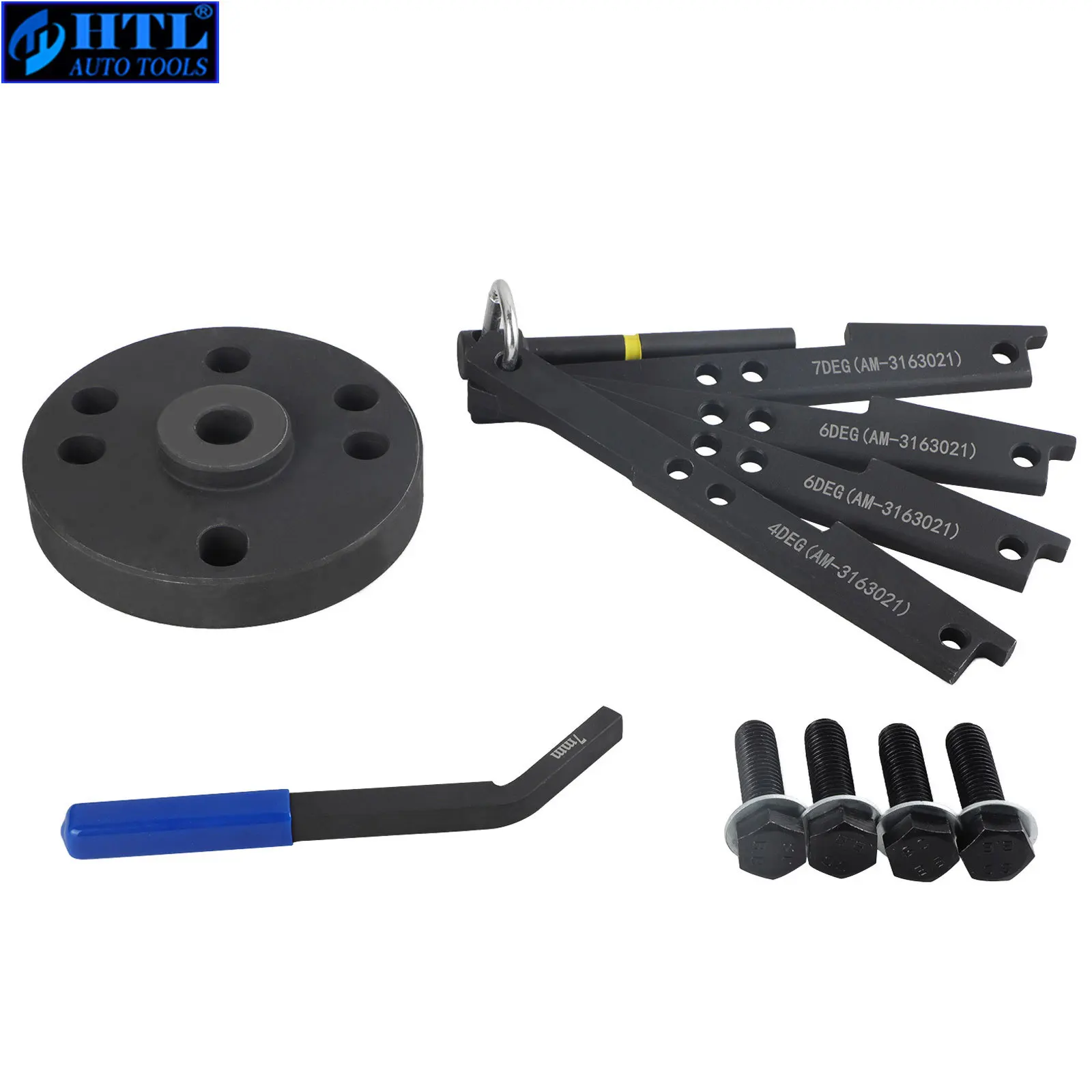 HTL Cam Timing Tool Kit+3163530 Engine Brake Adjustment Tool 7MM for Cummins ISX Engine Heavy Duty Steel 15 PCS