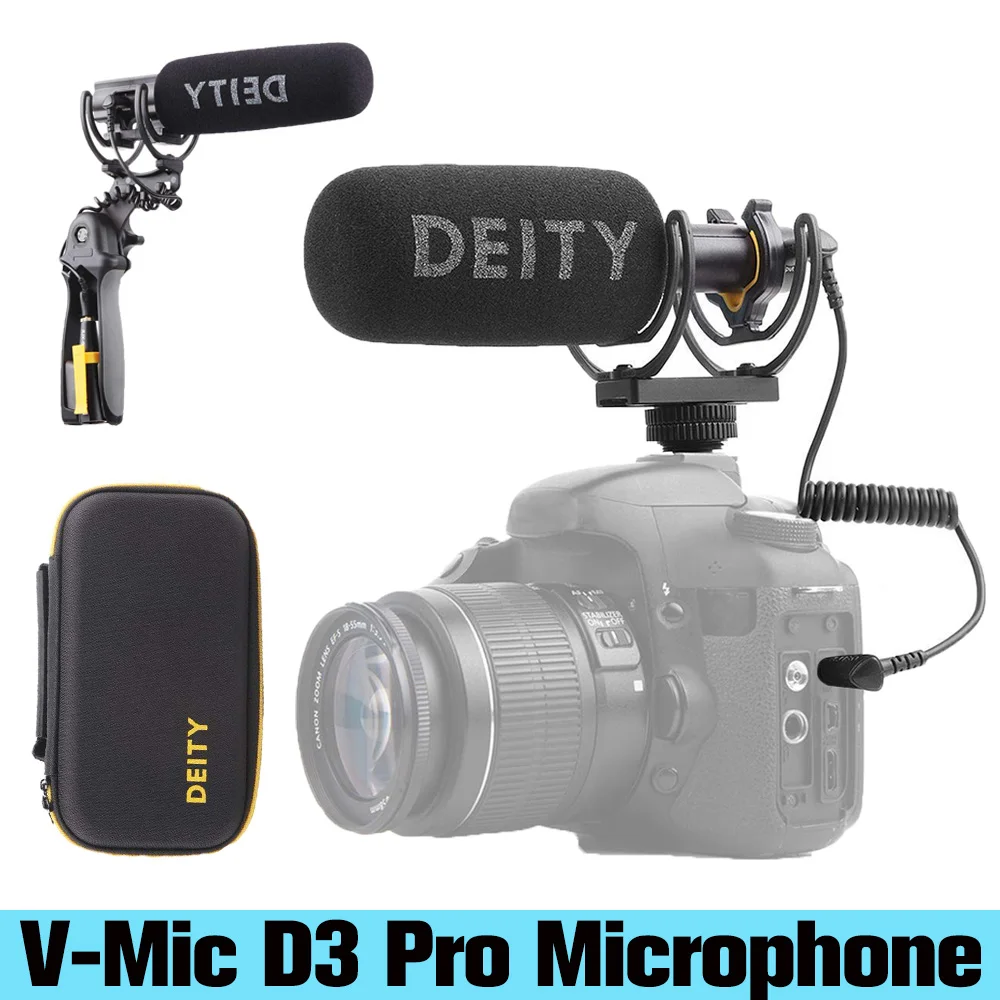 Конденсаторный микрофон Deity V-Mic D3 Pro суперкардиоидный для видеостудии с полярным