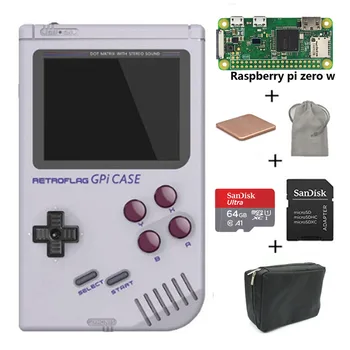 

Retroflag GPi CASE Kit with 64G Micro SD Card Heatsink For Raspberry Pi Zero / Zero W