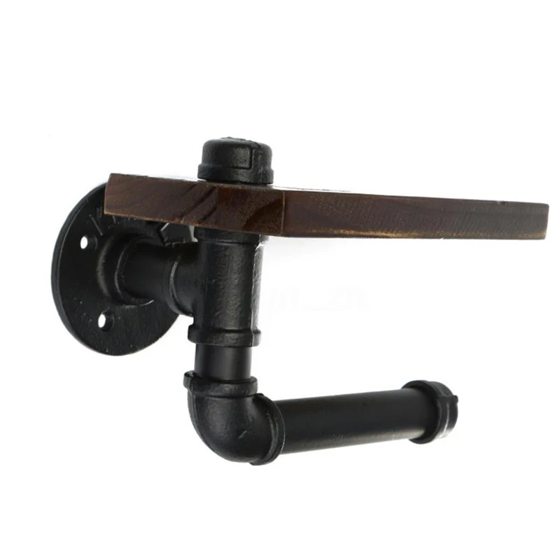 DIY Toilet Paper Holder Wall Mounted Rustic Industrial Pipe Design Bathroom Part DIY Toilet Paper Holder Wall Mounted Rustic Industrial Pipe Design Bathroom Part