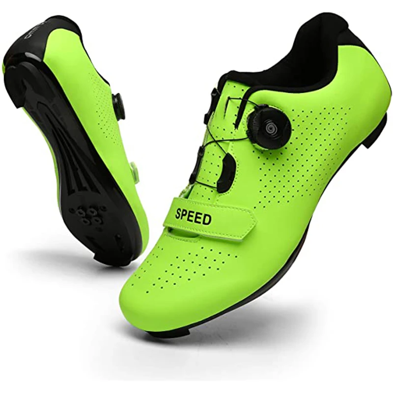Zapatos planos para deportes de carretera, calzado de ciclismo ruta de invierno para y mujer, zapatillas de velocidad bicicleta de carretera, bicicleta de montaña Spd, de ciclismo| -