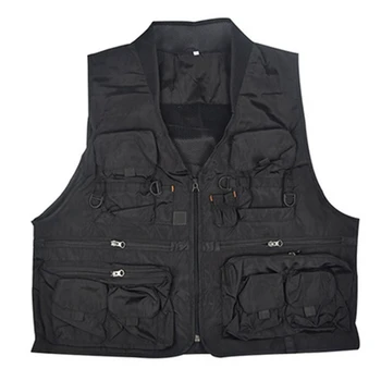 

Korean Fishing Vest Quick Dry Fish Vest Breathable Material Fishing Jacket Polyester Fiber Fish Jacket Photography Vest ,Black L