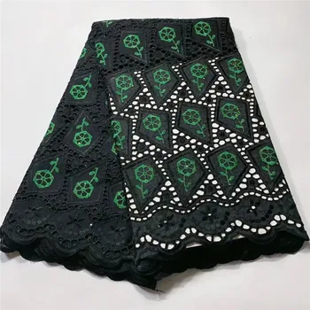 

Green African Swiss Voile Lace In Switzerland High Quality Nigerian Swiss Cotton Tulle Lace Fabric Stoned For Wedding