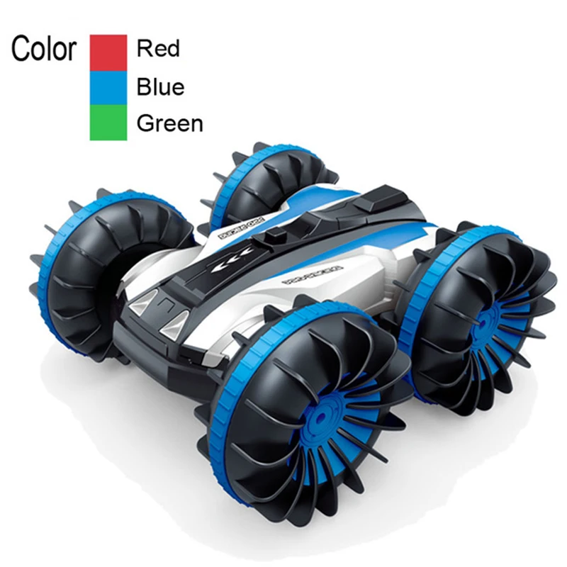 Four-wheel Drive Remote Control Amphibious Stunt Car 2.4G Waterproof Double-sided Driving Tank Car Toy Remote Control Car Toys