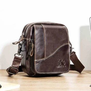 

Genuine Leather Messenger Bag Men Crossbody Bags For Man Handbag Vintage Men Shoulder Bag bolso hombre WBS839