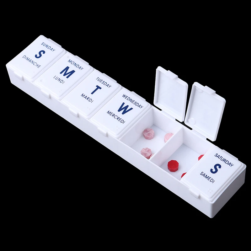 Braille 7 Days Pill Medicine Organizer Pill Case Medicine Storage