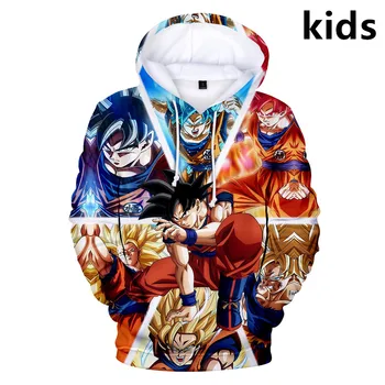 

3 To 14 Years Kids Hoodies Dragon Ball Z Goku 3D Printed Hoodie Sweatshirt Boys Girls Long Sleeve Jacket Coat Children Clothes