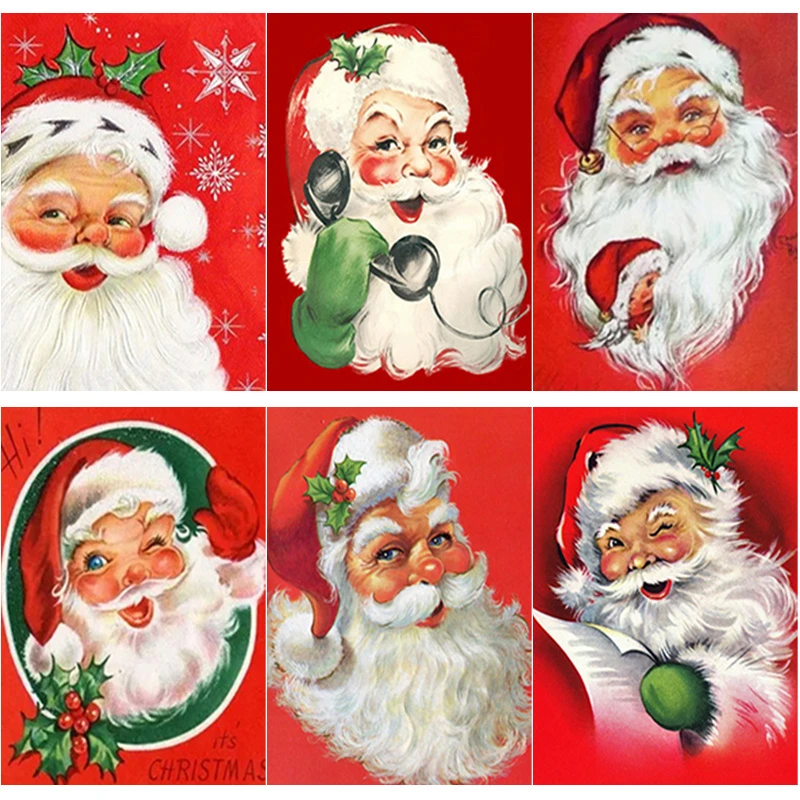 5D DIY Diamond Embroidery Santa Claus Cartoon Wall Art For Room Full Square  Round Christmas Drill Diamond Painting Home Decor|Diamond Painting Cross  Stitch| - AliExpress