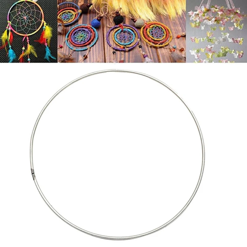 

5x Metal Dream Catcher Dreamcatcher Ring Macrame Craft Hoop 100mm Circle