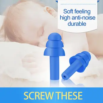 

1 Pair Spiral Convenient Silicone Ear Plugs Anti Noise Snoring Earplugs Comfortable For Sleeping Noise Reduction Accessory