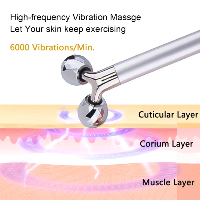 Electric Roller Beauty Bar Vibrating Facial Roller Massager Anti-Wrinkle Skin Care Roller Face Massager Lift Slimming Tool 3