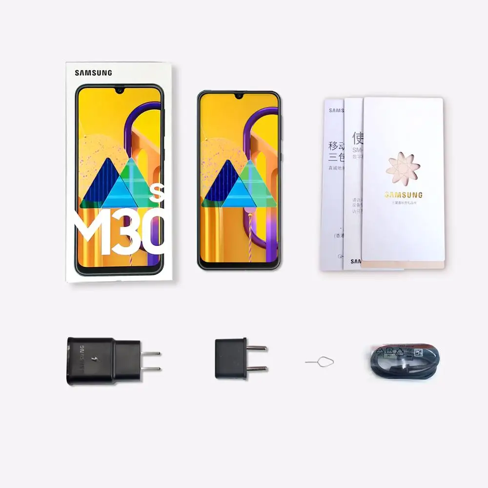 Мобильный телефон samsung Galaxy M30S 6," дисплей sAMOLED Восьмиядерный 6 ГБ 128 ГБ 48мп Тройная камера 6000 мАч аккумулятор смартфон
