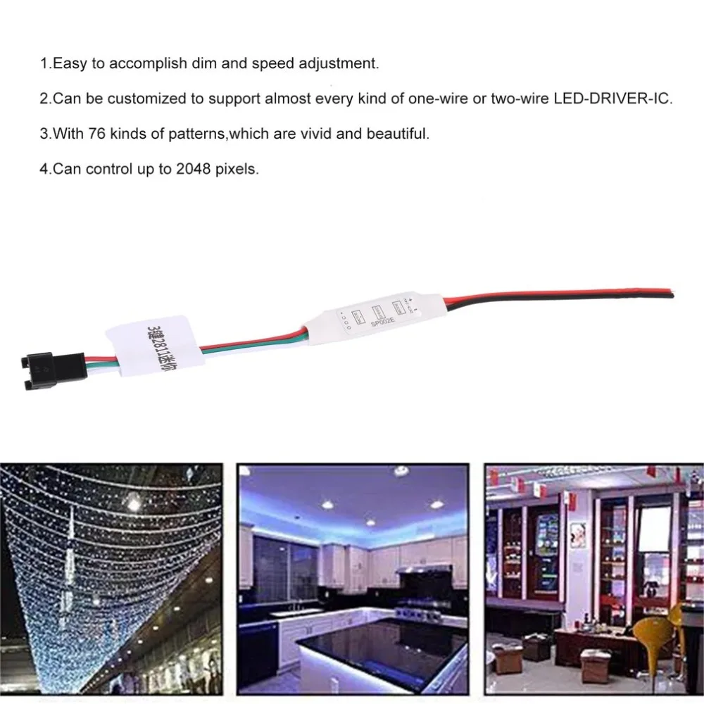 3 ключа СВЕТОДИОДНЫЙ пиксельный контроллер Диммер DC 5 V-24 V для WS2812B WS2811 WS2812 светодиодный пиксель полосы светильник Модуль разъем JQ