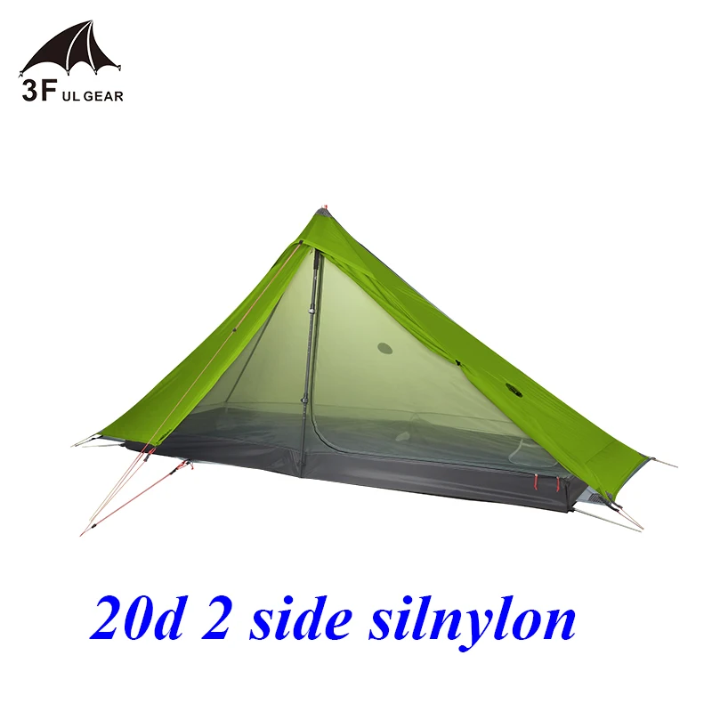 2020 New Version 3F LANSHAN 1 Pro No-See-Um 3 / 4 Season 230*80*125cm 2 Side 20d Silnylon One Person Light Weight Camping Tent 4