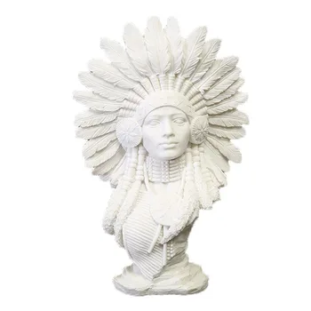 

European Sandstone Indians Statue Resin Character Sculpture Modern Art Display Room Decor Ornament Home Decoration Accessories