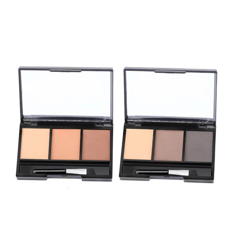 Палетка теней для бровей 3 цвета косметика брендовый усилитель профессиональные