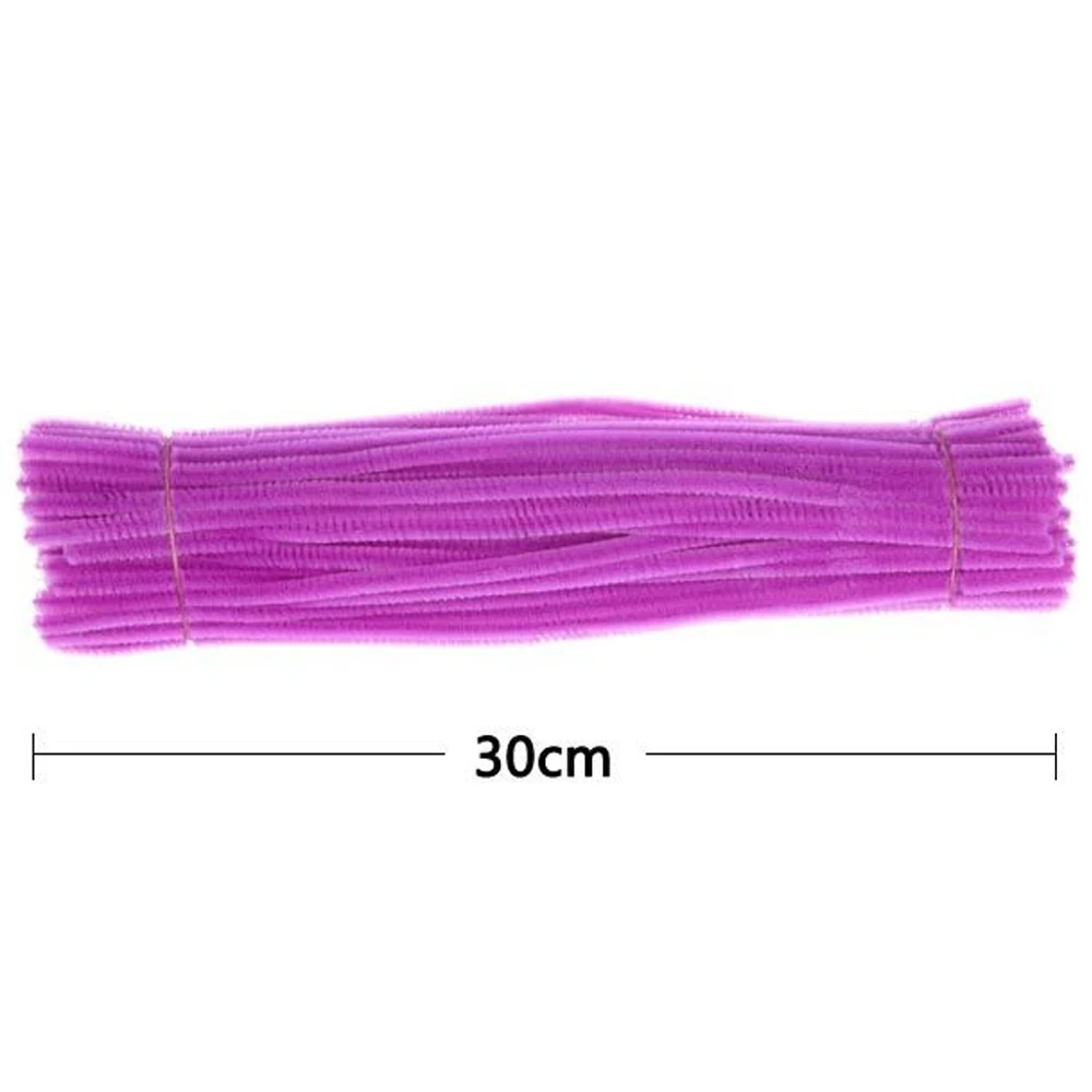 100pcs Kids Creative Colorful Diy Plush Chenille Sticks Chenille Stem Pipe Cleaner Stems Educational Toys Crafts For Children