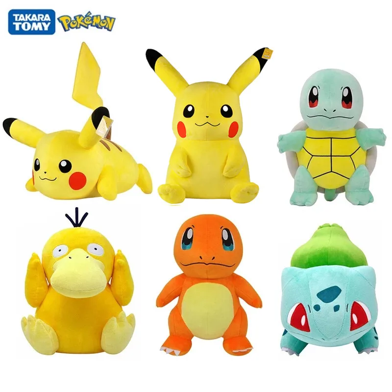Оригинальные 20/30 см плюшевая игрушка Пикачу Psyduck Squirtle Charmander Бульбазавр