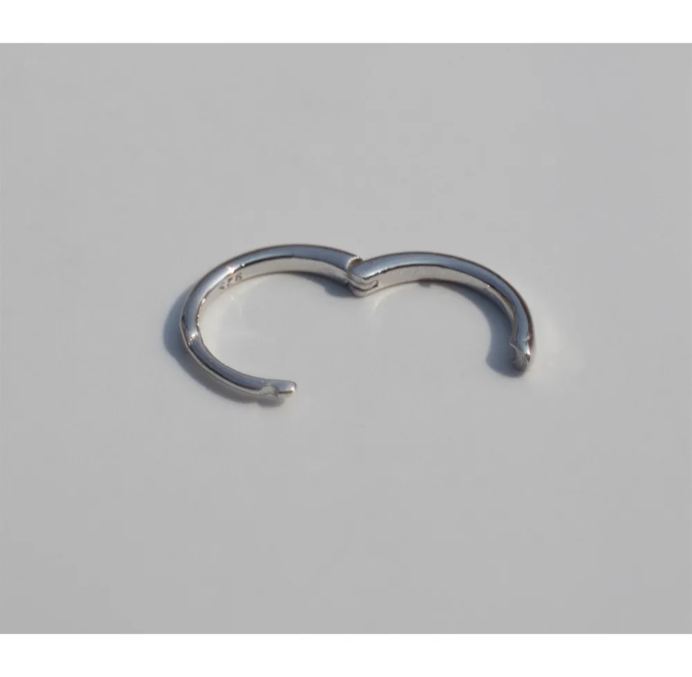Серьги из стерлингового серебра 925 пробы, модное классическое простое кольцо для ушей, Пряжка для ушей, милые трендовые серебряные ювелирные изделия для девочек и мальчиков