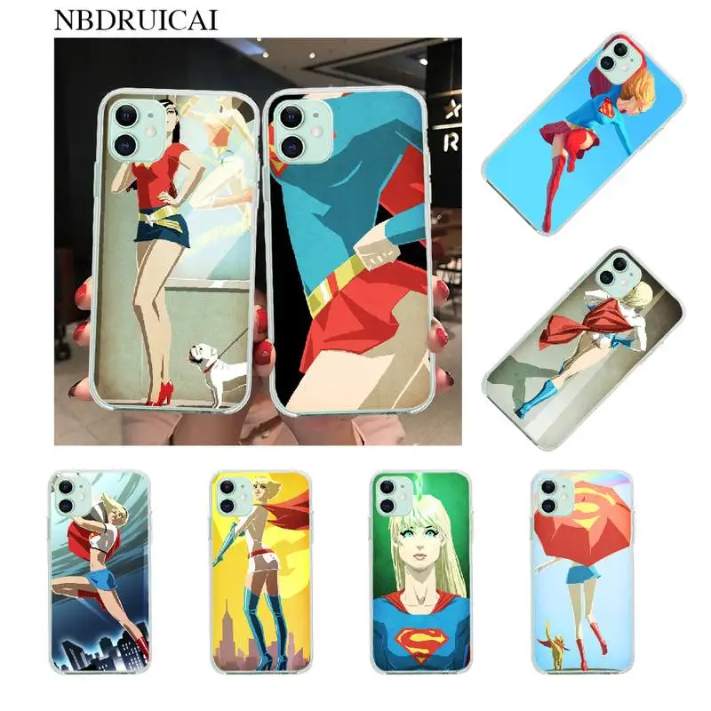 NBDRUICAI Superwoman Power girl Soft black Phone Case for iPhone 11 pro XS MAX 8 7 6 6S Plus X 5S SE XR cover | Мобильные телефоны