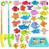 Magnetic Fishing Pool Toys Game for Kids - Water Table Bathtub Kiddie Party Toy Plastic Floating Fish Ocean Sea Animals gift YJN 1